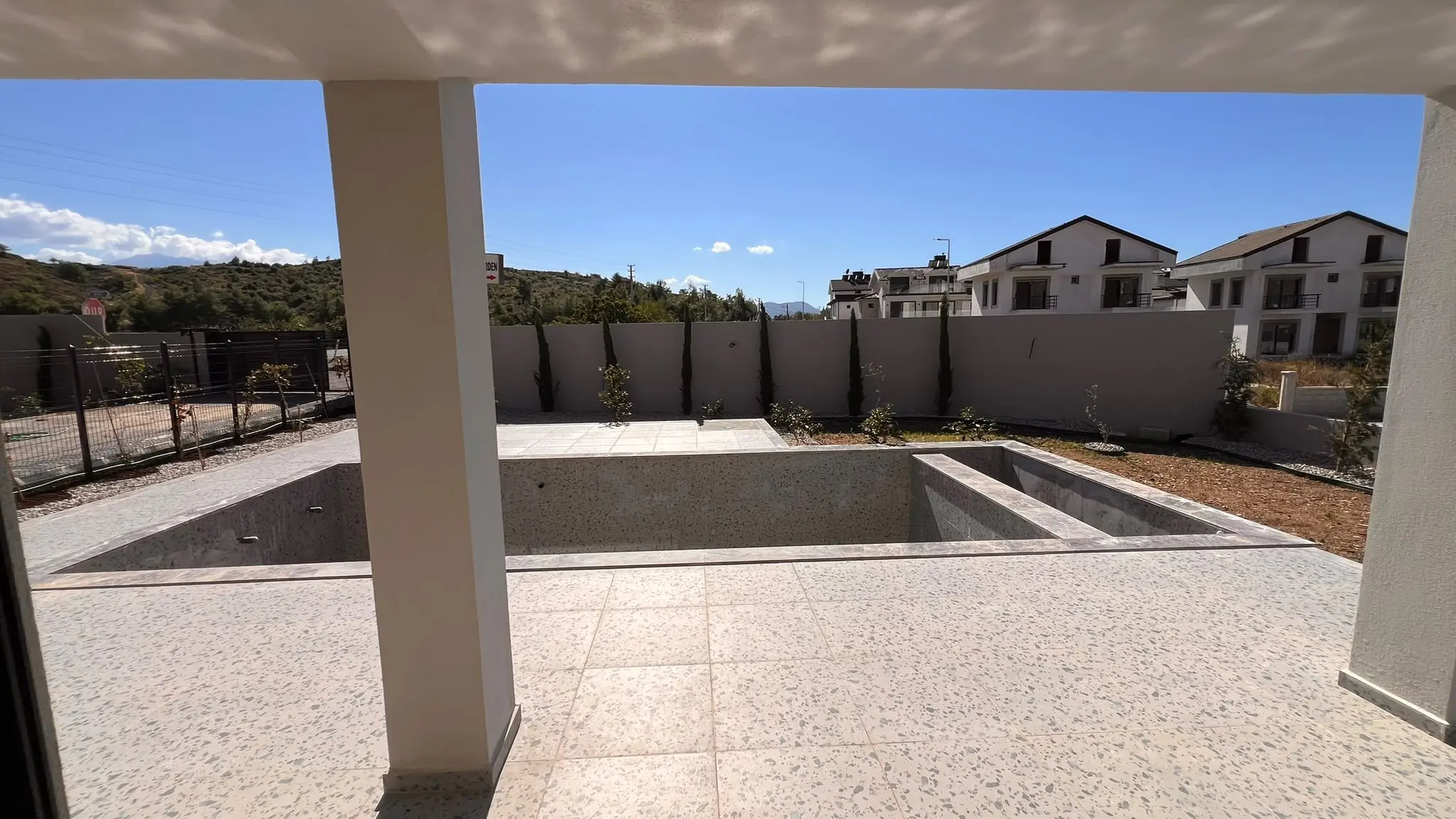Shaded terrace